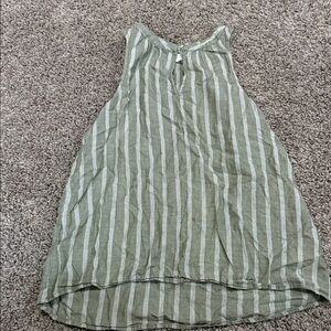 Old Navy Green Striped Tank Top